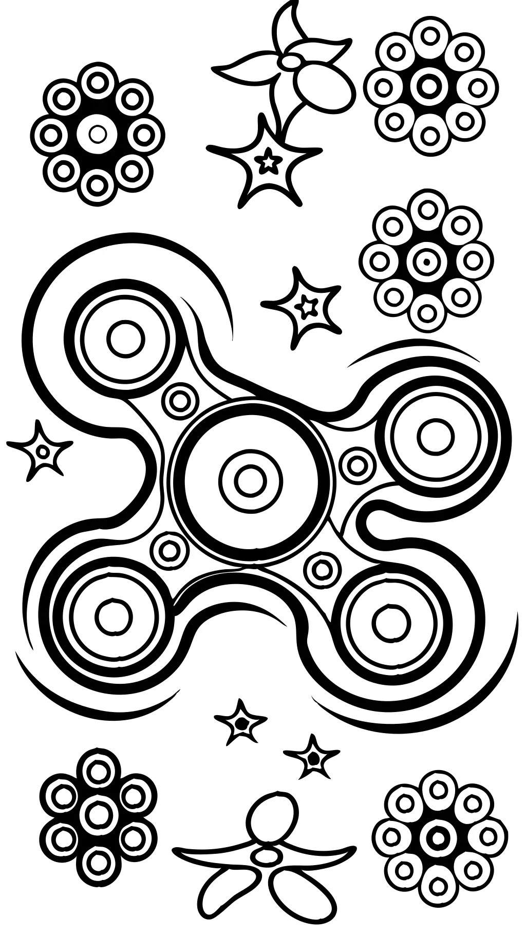 fidget spinner coloring page